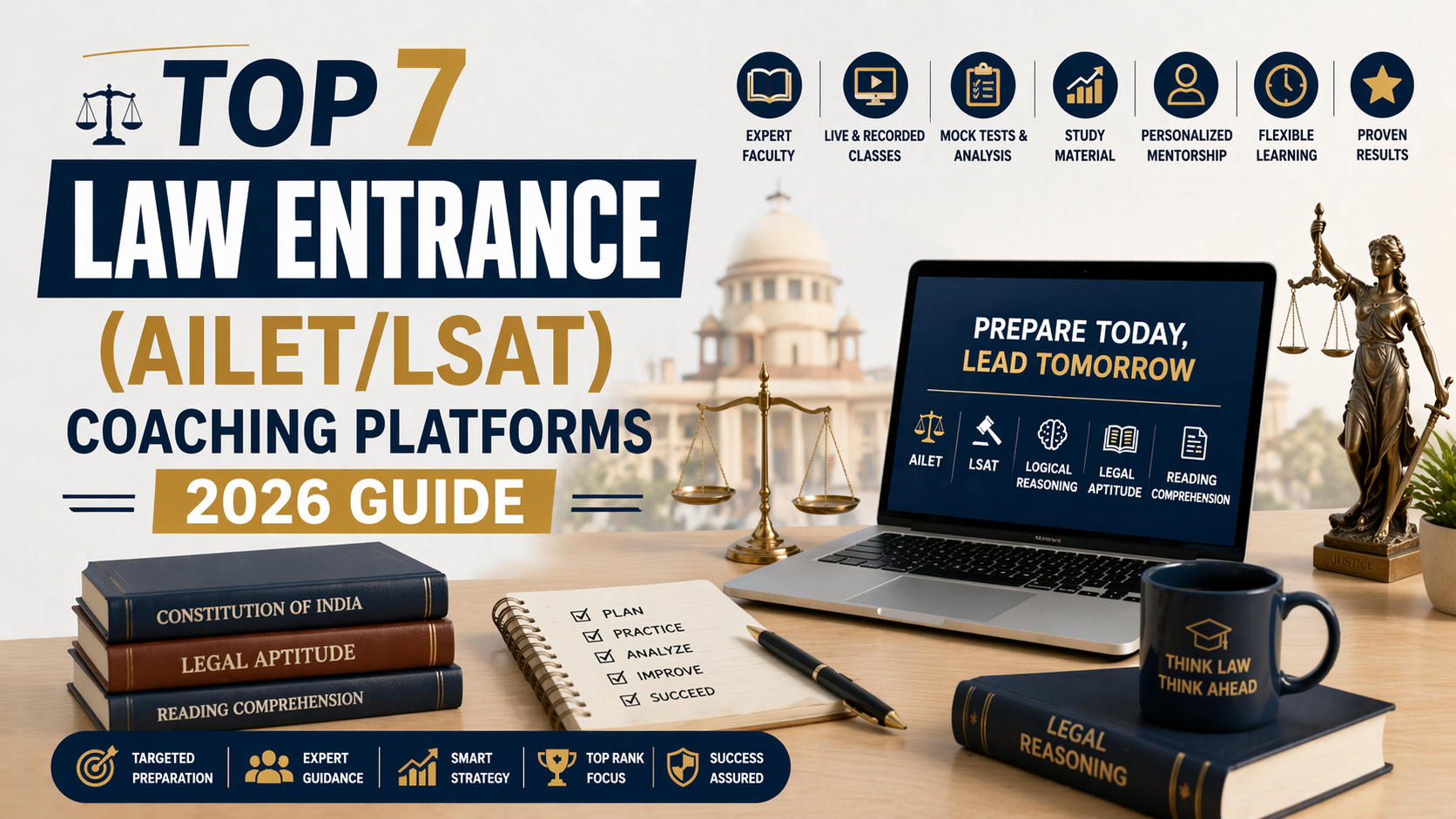 Popular 7 Law Entrance (AILET/LSAT) Coaching Platforms: 2026 Guide